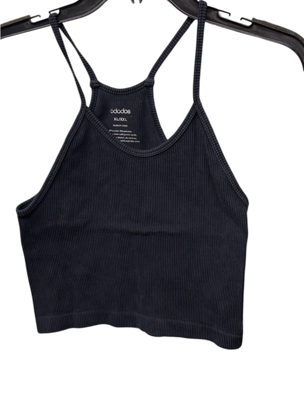 ododos Bue Ribbed Cropped Tank Top XL/XXL